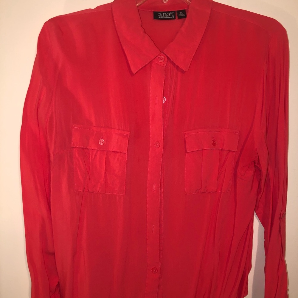Pink button up shirt